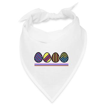 Easter Eggs - Oster Eier - Bandana - Weiß - Vorne