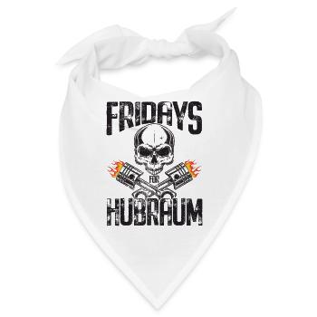 Fridays For Hubraum - Bandana - Weiß - Vorne