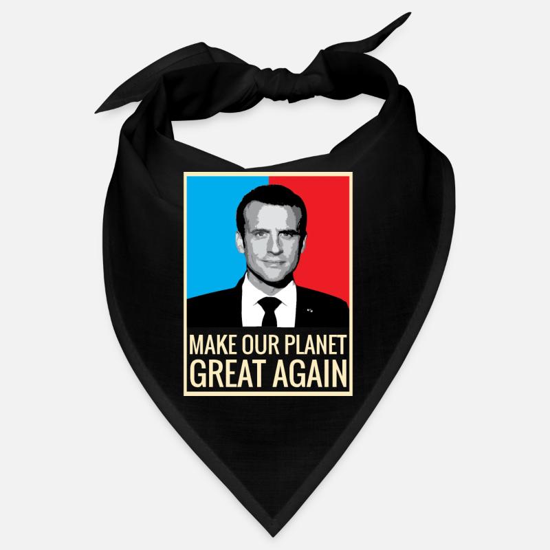 Make our planet great again macron retro support Bandana