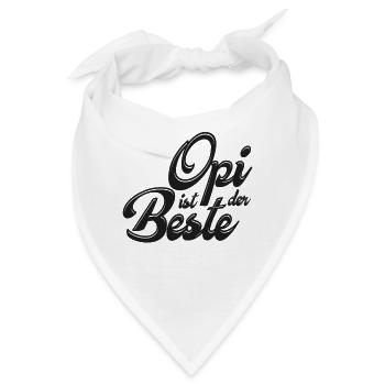 Opi ist der Beste - Bandana - Weiß - Vorne
