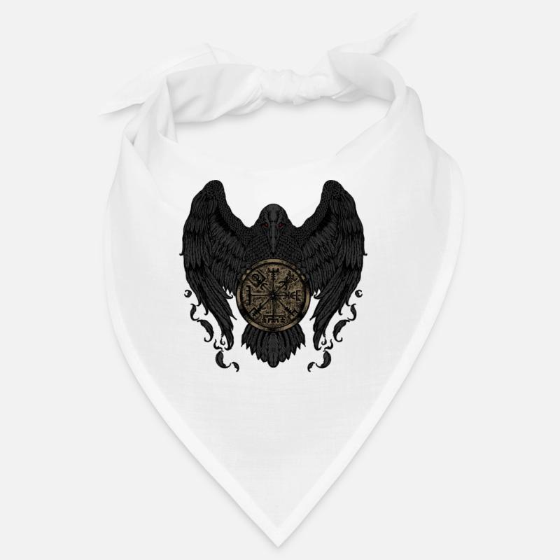 Corbeau avec Futhark et Vegvisir Bandana