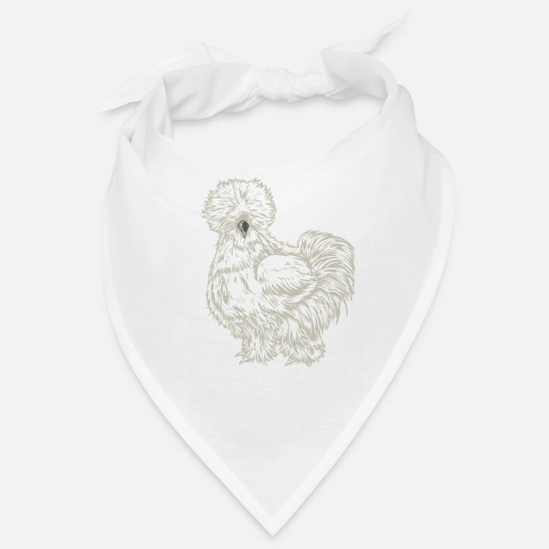 Silk Chicken Drawing Bandana