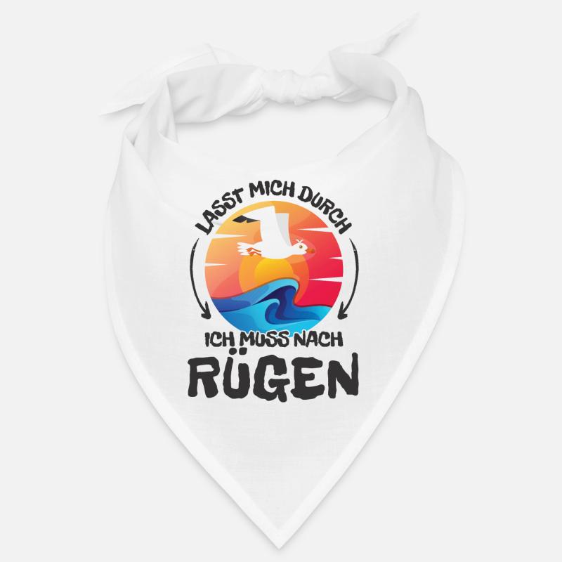 Lasst mich durch nach Rügen Möwe Sonne Strand Bandana