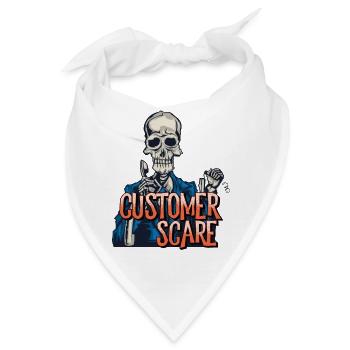Customer Scare Care Zombie Telefon Halloween - Bandana - Weiß - Vorne