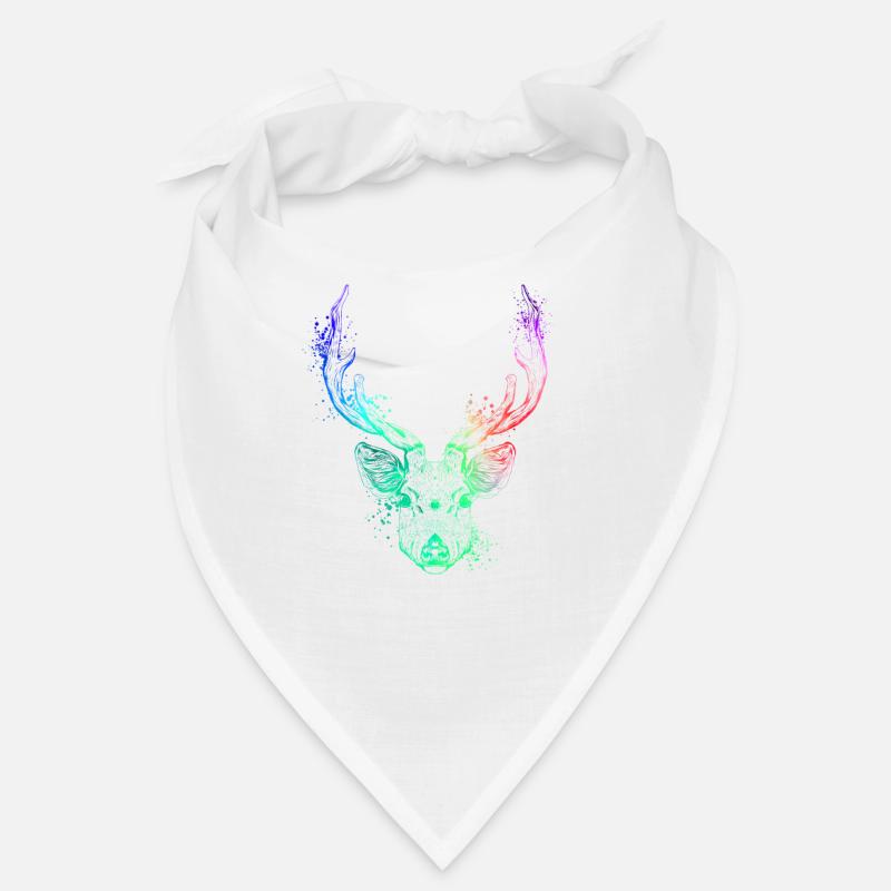 Farbenfroher Hirschkopf Bandana