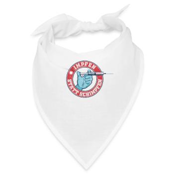 Impfen statt Schimpfen - Bandana - Weiß - Vorne