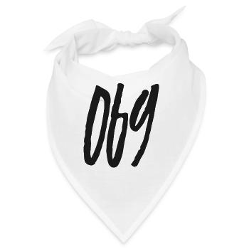 069 Vorwahl Frankfurt am Main - Bandana - Weiß - Vorne