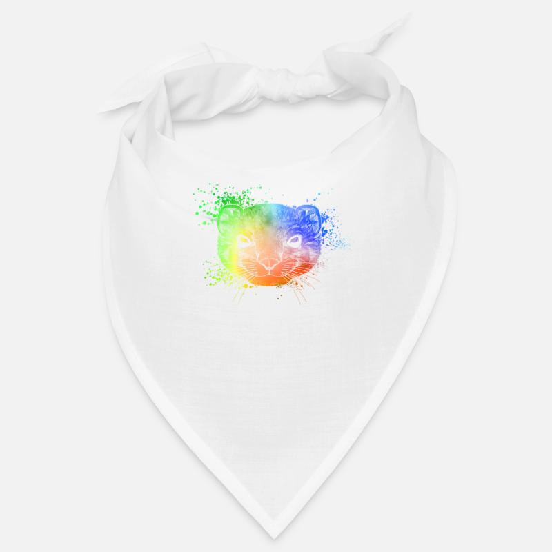 Farbiger Kopf des Frettchen Bandana