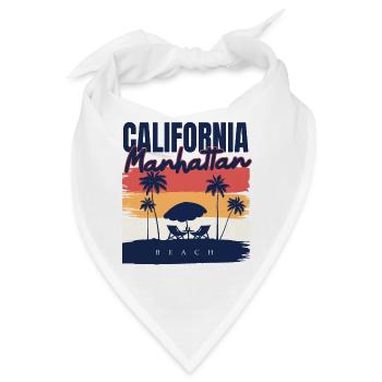Manhattan Beach Kalifornien Urlaub Ocean Palm - Bandana - Weiß - Vorne