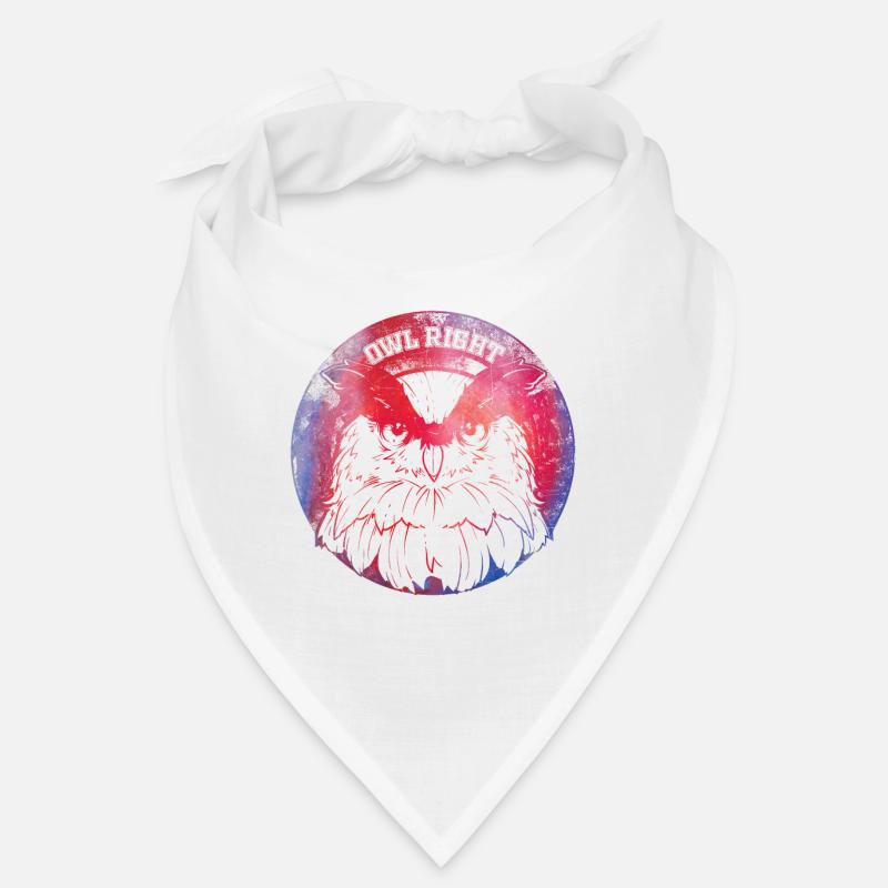 Owl Right Alright Eule Wortspiel Bandana