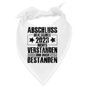 Abschluss 2023 Realschule - Bandana - Weiß - Vorne