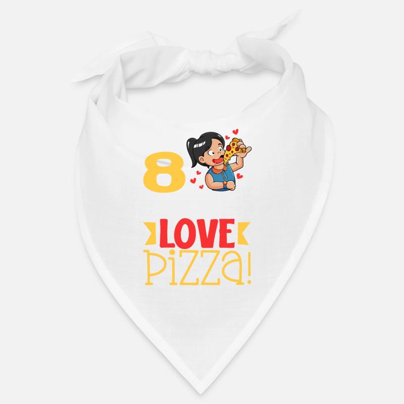 Ich bin 8 - Mädchen Pizza Bandana