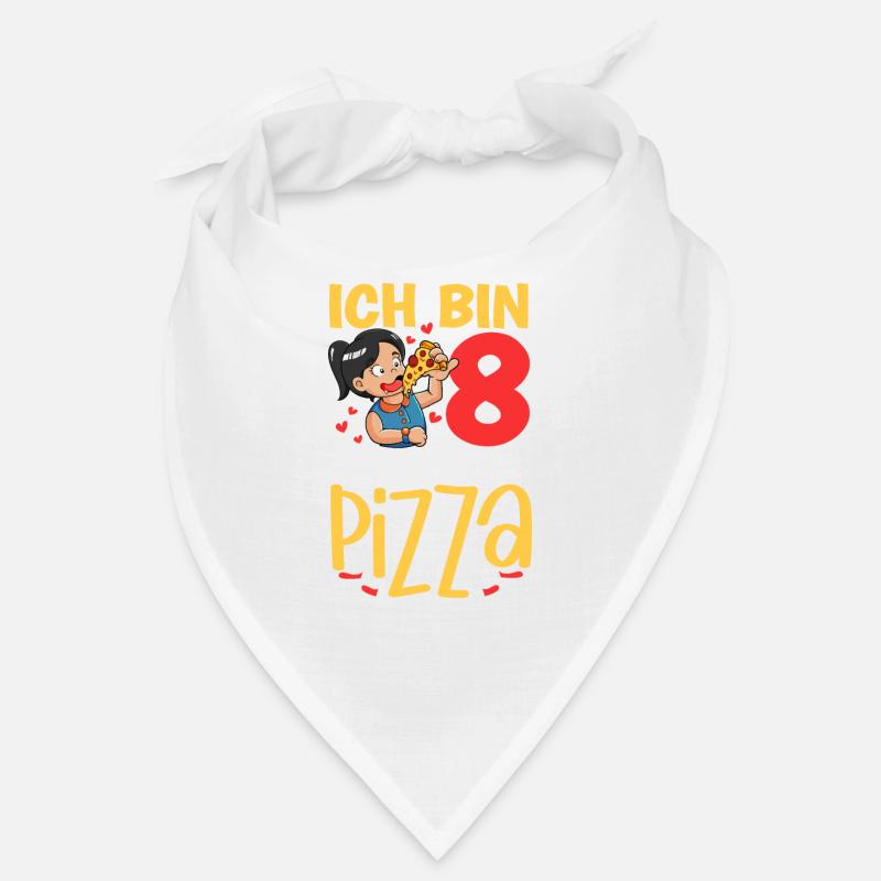 Ich bin 8 - Mädchen Pizza Bandana