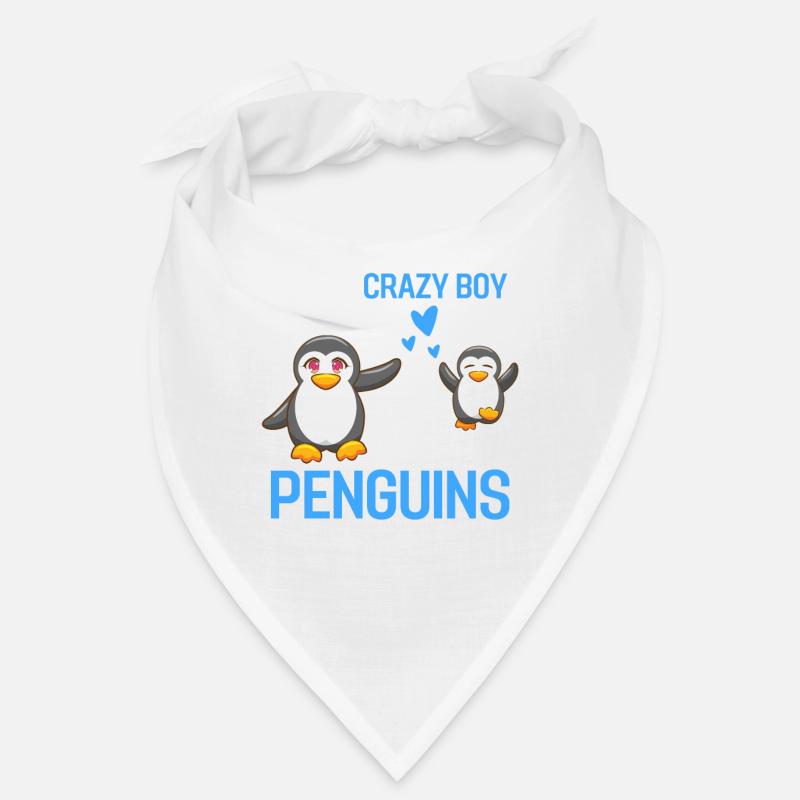 Nur ein verrückter Junge der Pinguine liebt Tier Bandana
