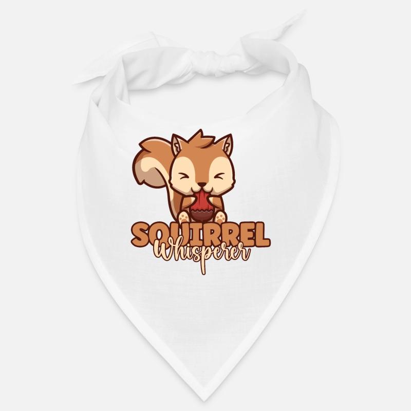 Süßer Eichhörnchenflüsterer isst Eichel lustig Bandana
