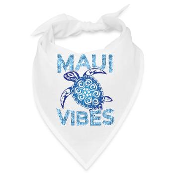 Polynesische blaue Stammesschildkröte Maui Vibes - Bandana - Weiß - Vorne