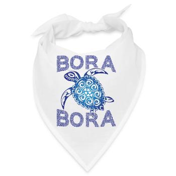 Polynesische Blaue Stammesschildkröte Bora Bora - Bandana - Weiß - Vorne