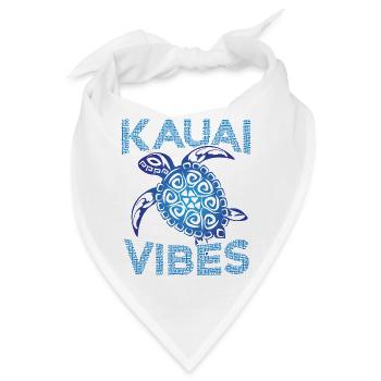 Polynesische Blaue Stammesschildkröte Kauai Vibes - Bandana - Weiß - Vorne
