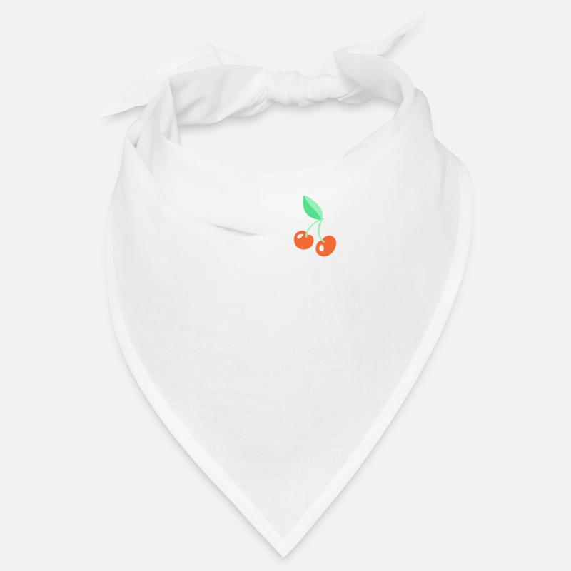 Kirsche Frucht Kirschen Cherry - Bandana - Weiß