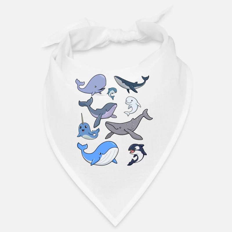 Diverses baleines kawaii Bandana