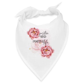 Positiver Geist, positive Lebensbejahung - Bandana - Weiß - Vorne