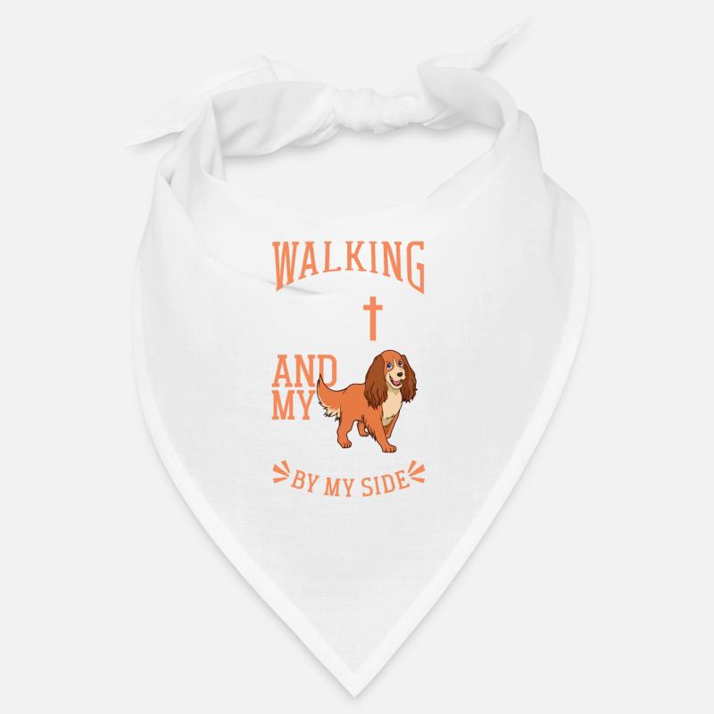 Jesus und Hund - Cocker Spaniel - Bandana - Weiß