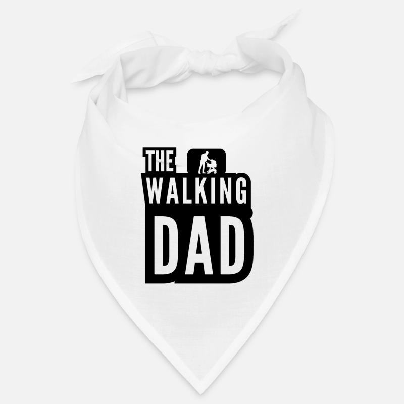 The Walking Dad Daddy Stroller White Black Bandana