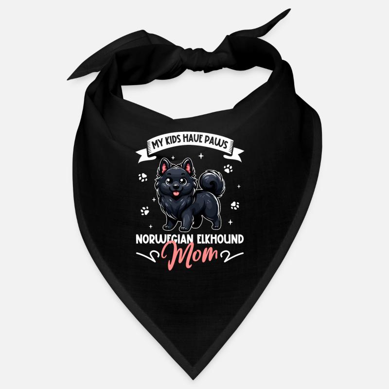 Norwegian Elkhound Mom Bandana