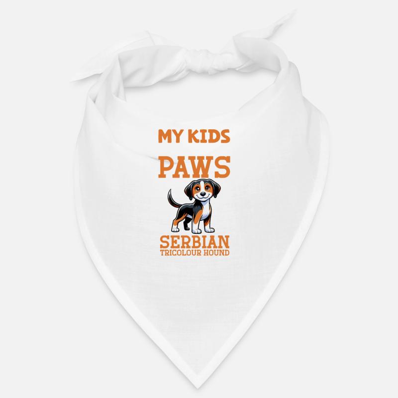 Papa lévrier serbe tricolore - Bandana - blanc