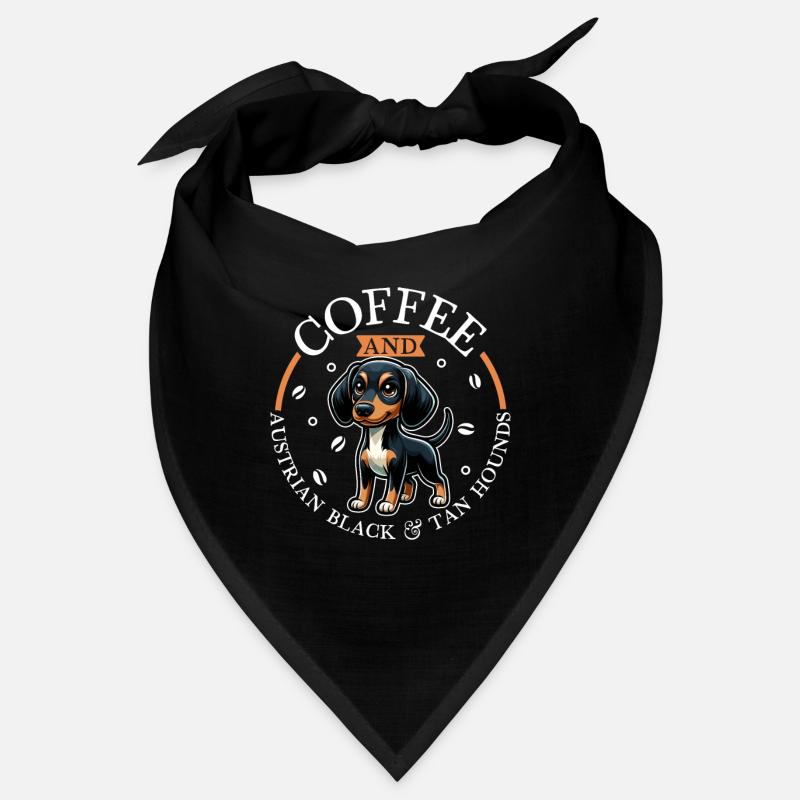 Coffee and Austrian Black and Tan Hound Bandana