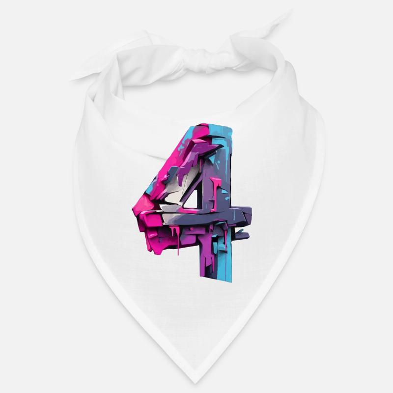 NUMMER 4 NR. 4 COOL 4. GEBURTSTAG Bandana