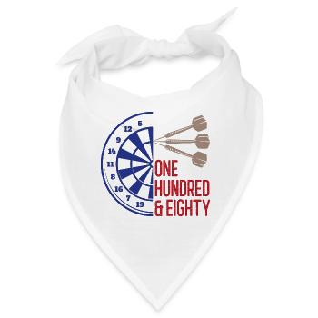 One hundred eighty Geschenk Darts Wurfspieß - Bandana - Weiß - Vorne