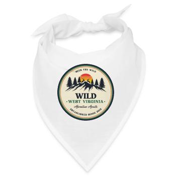 Wild West Virginia - Bandana - Weiß - Vorne