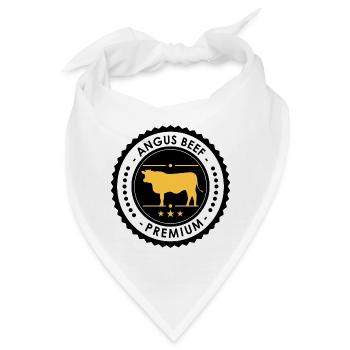 ANGUS BEEF PREMIUM gehört auf jeden Grill - Bandana - Weiß - Vorne