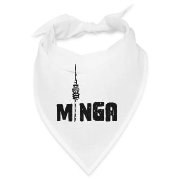 Minga - München Olypiaturm Fernsehturm - Bandana - Weiß - Vorne
