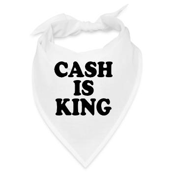 Cash is king - Bandana - Weiß - Vorne