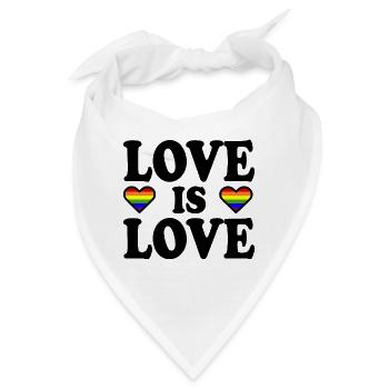 Love is love - Bandana - Weiß - Vorne