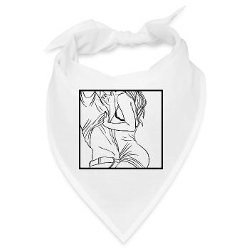 Verschlungen BDSM stehen liebe - Bandana - Weiß - Vorne
