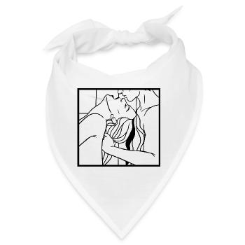 Fetisch Kunst Liebe erotische Kunst - Bandana - Weiß - Vorne