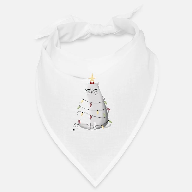Grumpy christmas cat - Bandana - Weiß