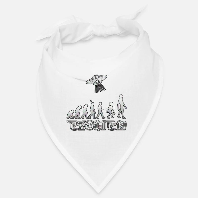 Evolution Alien Ufo - Bandana - Weiß
