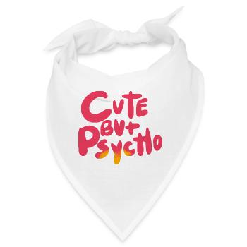 Süß, aber Psycho - Bandana - Weiß - Vorne