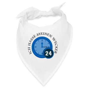 Wecker Uhrwecker Uhrzeit Geschenkidee - Bandana - Weiß - Vorne