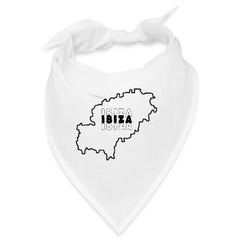 Karte von der Insel von Ibiza Spanien Balearen - Bandana - Weiß - Vorne