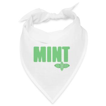 We Are Mint To Be Romantic Funny Wordplay - Bandana - Weiß - Vorne