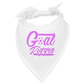 Goal Digger Funny Soccer Player Motivation - Bandana - Weiß - Vorne
