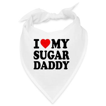 I love my Sugar daddy - Bandana - Weiß - Vorne