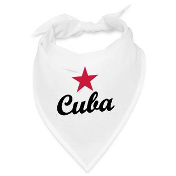 KUBA CUBA MIT ROTEM STERN - Bandana - Weiß - Vorne