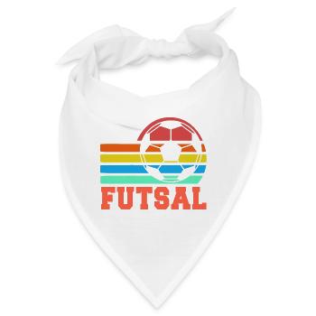 Futsal Retro Rainbow Soccer Ball Statement - Bandana - Weiß - Vorne