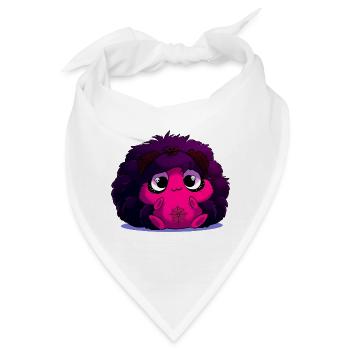 Nerz-Puff mit Spinnennetz - Bandana - Weiß - Vorne